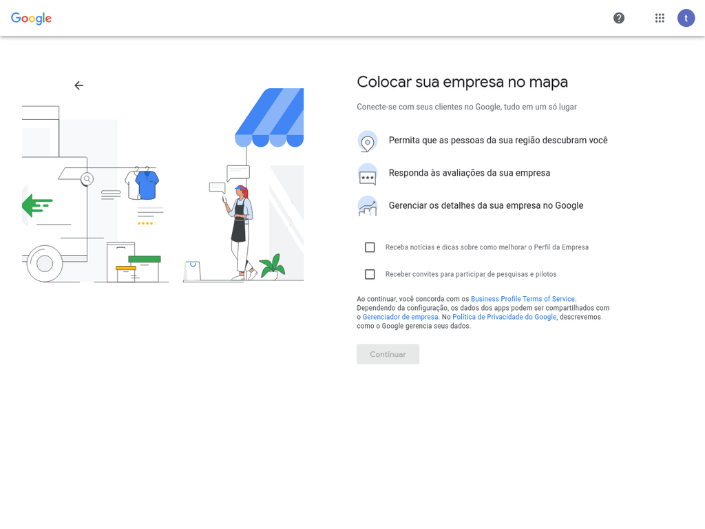 Aceitar Termos de Serviço